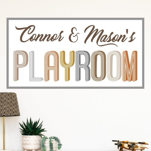 Personalized Playroom Sign, Custom Child's Name Sign, Girls Play room Decor, Boys Wall Art, Kids Name Play Art