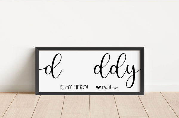 Papa Gift, DIY Hand Print Sign, Personalized Names & Date, Father's Day, Mother's Day, Grandparent's Gift, Loved One Present, Gift for Dad