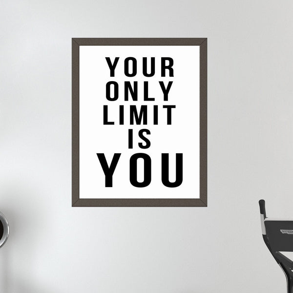 Your only limit is you Workout Quote, Gym Wall Decor, Motivation Gym Print, Home Gym Sign, Inspirational Gym Wall Art, Home Gym Poster