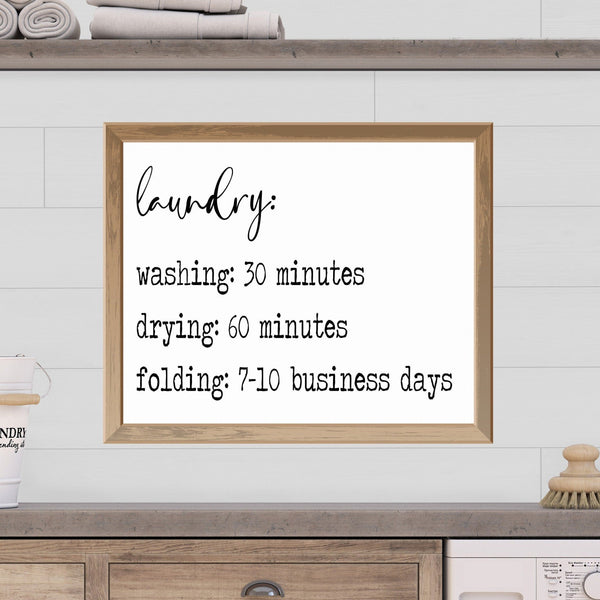 Laundry Room Sign, Washing Drying Folding, Laundry Room Wall Decor, Laundry Shelf Decor, Funny Laundry Room Print