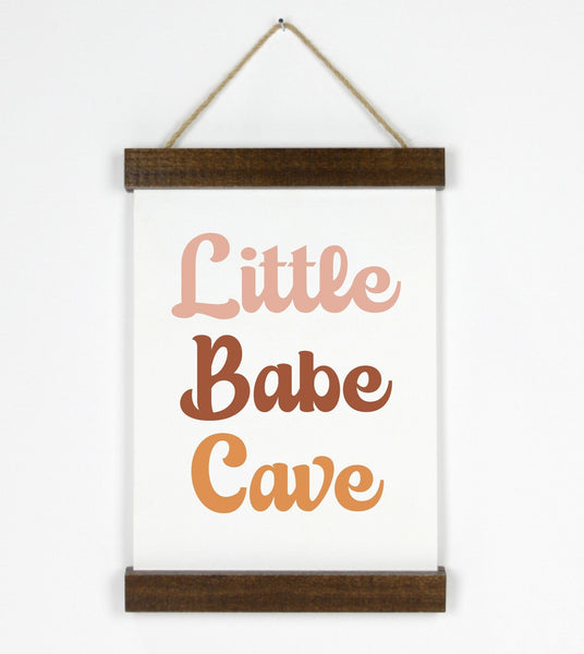 Little Bave Cave Boho Nursery Print, Haning Canvas or Framed Sign, Boho Playroom Decor, Boho Wall Art, Boho Kids Play, Boho Decor